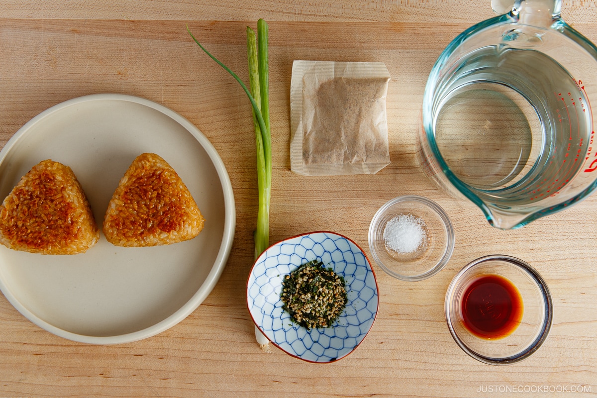 Yaki Onigiri Ochazuke Ingredients