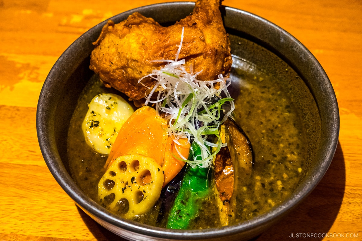 Hokkaido soup curry on a table