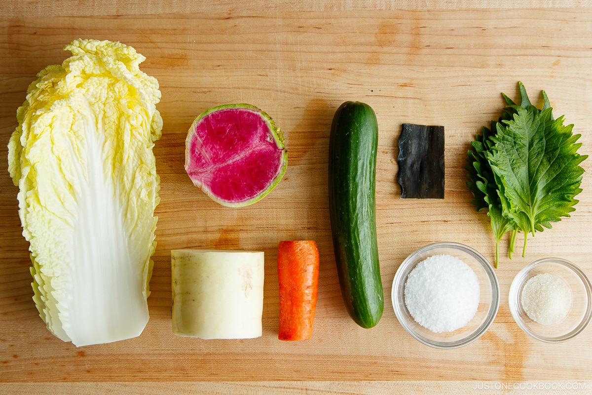 Everyday Japanese Pickles (asazuke) Ingredients