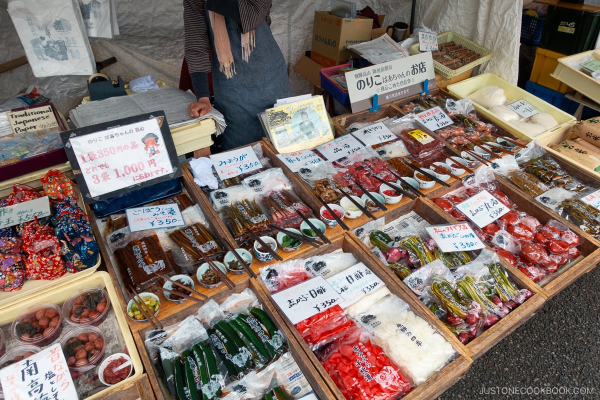 Shop selling vairous pickles and preserved foods
