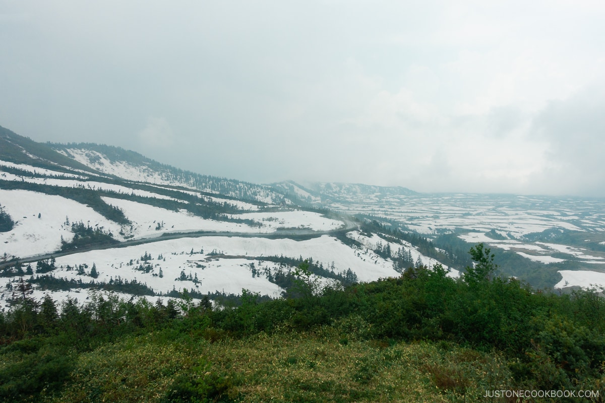 Snowy plains from Murodo Terminal