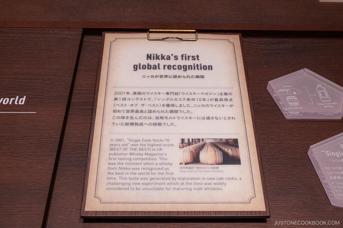 Nikka's first gloabally recognised whisky story description