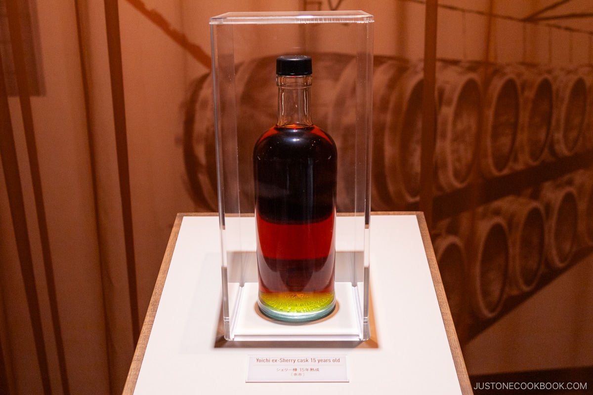 Yoichi ex-Sherry Cask 15 year olf bottle on exhibit