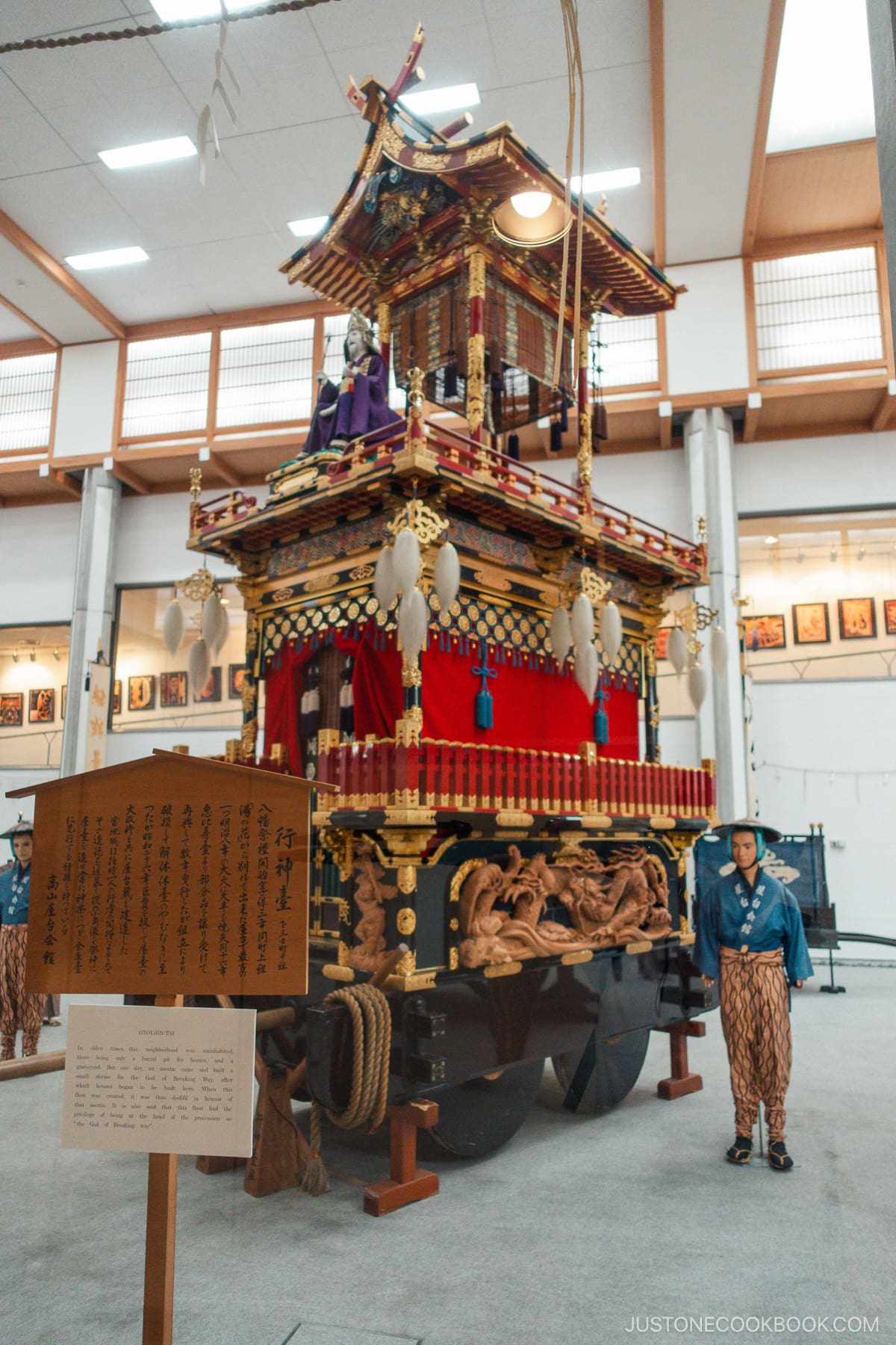 Takayama Yatai Kaikan floats for Takayama Festival