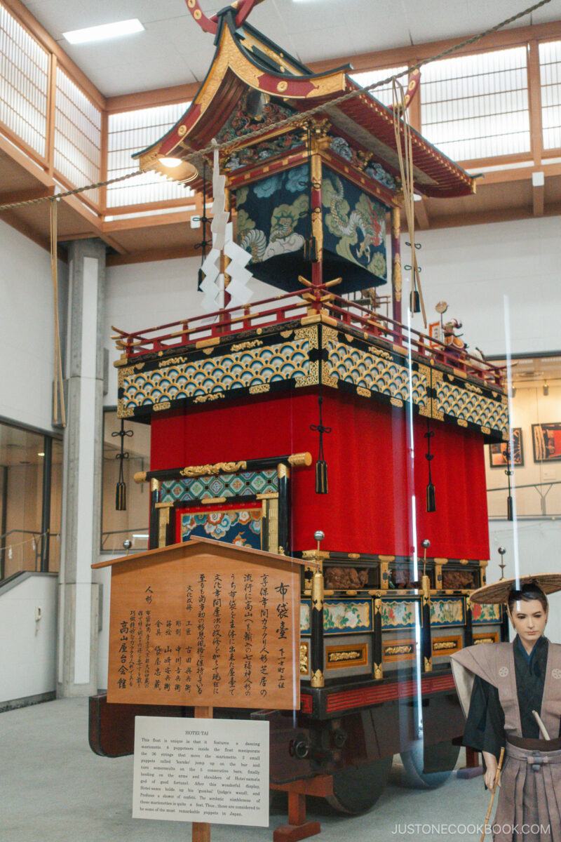 Takayama Yatai Kaikan floats for Takayama Festival