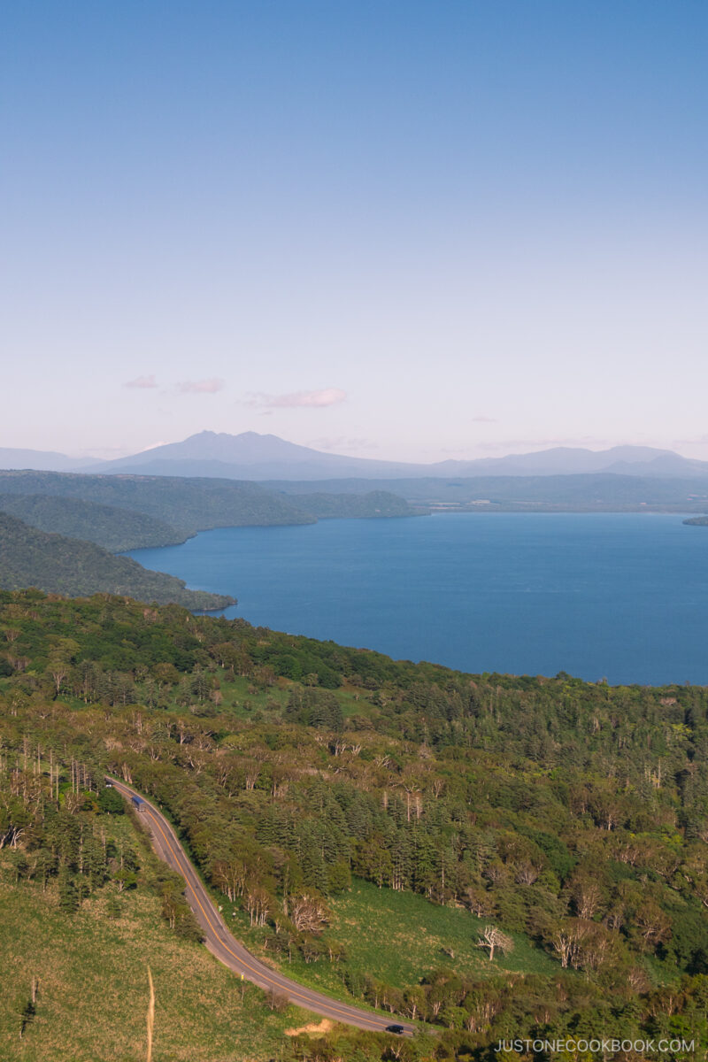 View from Bihoro Pass of Lake Kussharo