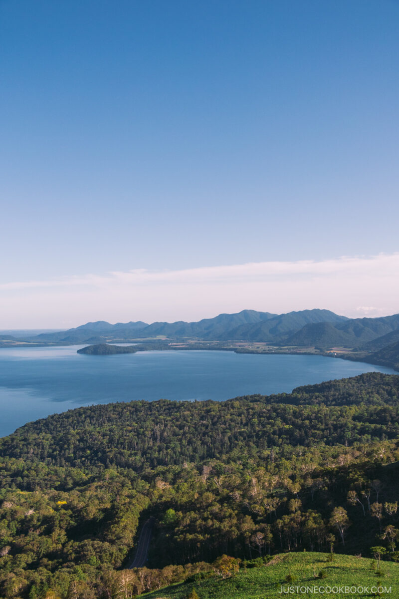 View from Bihoro Pass of Lake Kussharo