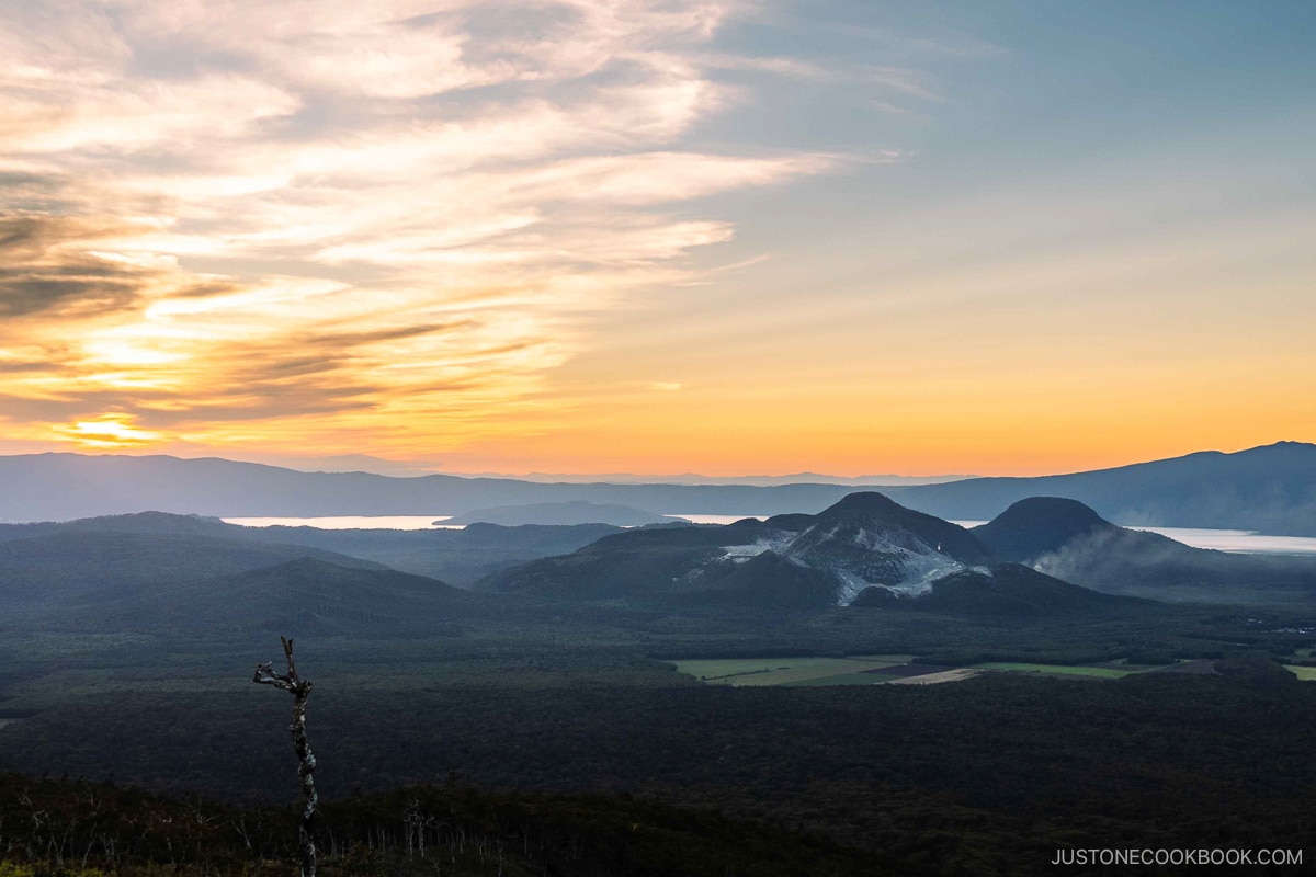 Sunset over Akan Mashu National Park