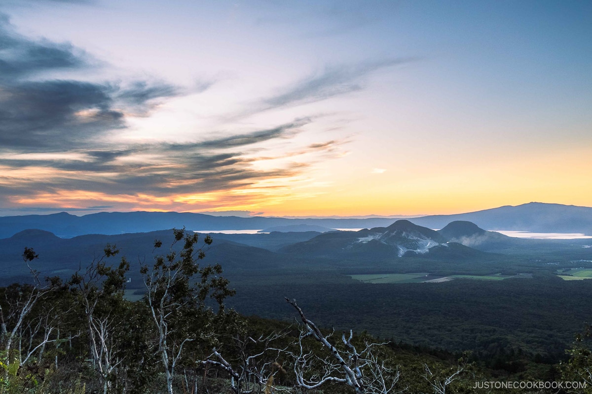 Sunset over Akan Mashu National Park