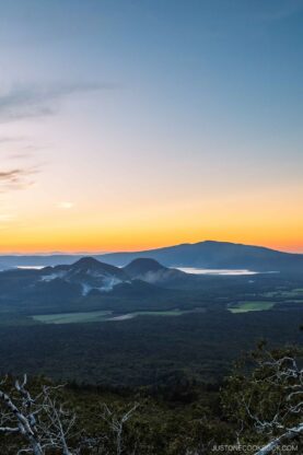 Sunset over Akan Mashu National Park