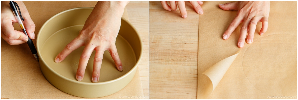 How to Line a Round Cake Pan 1