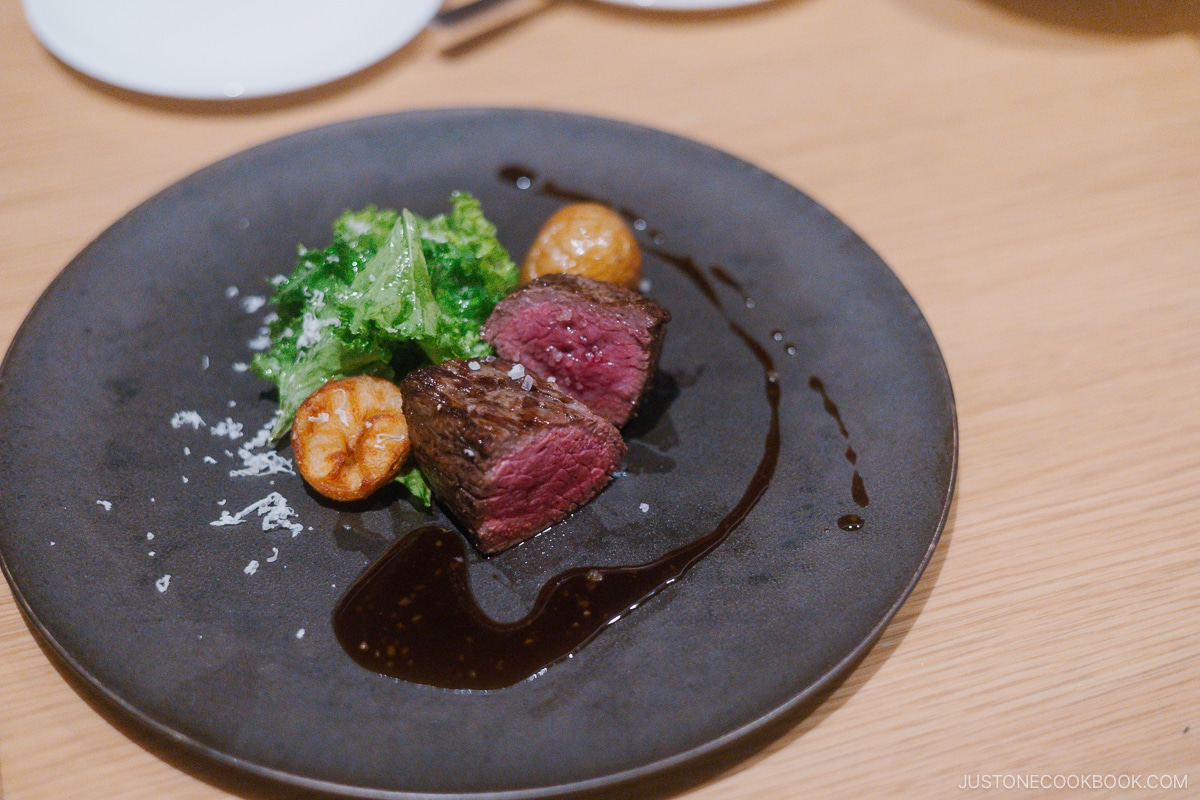 Hokkaido beef with niseko potatoes and red wine sauce
