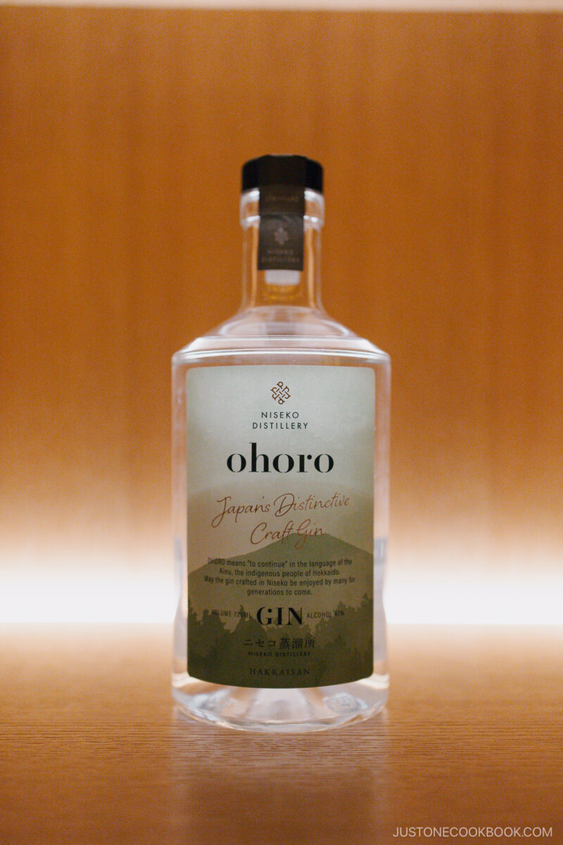 Niseko brewed gin bottle