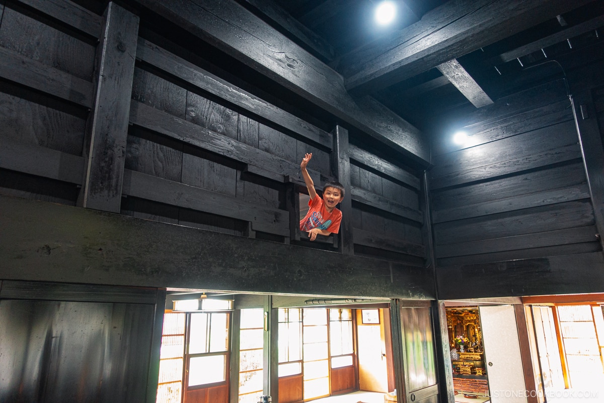 Fire watch window in Kanda House, Gassho-Zukuri in Shirakawa-go