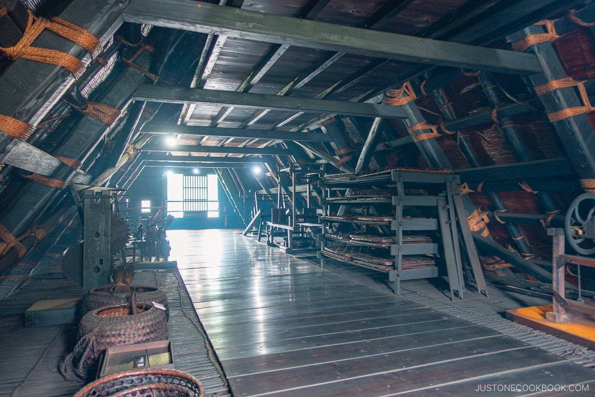 Interior of Kanda House, Gassho-Zukuri in Shirakawa-go