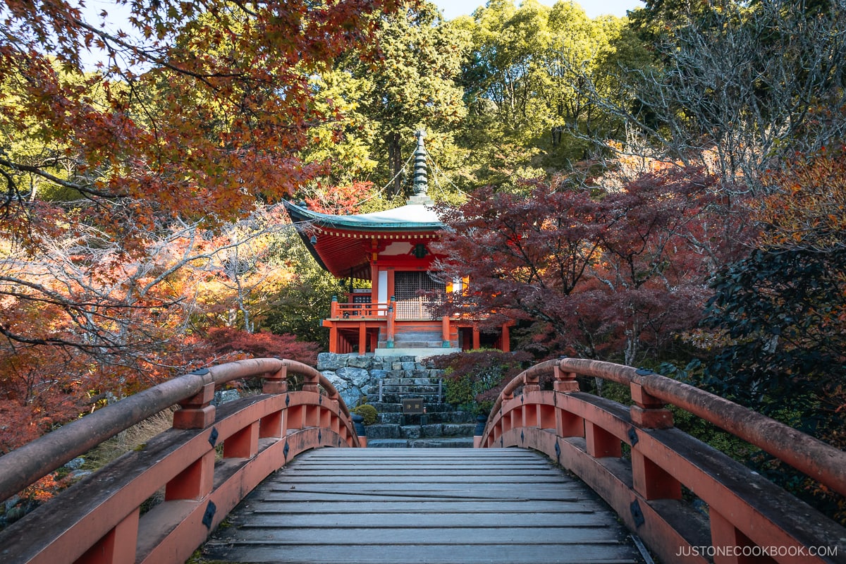 Wooden ridge leading to Daigo-Ji temple