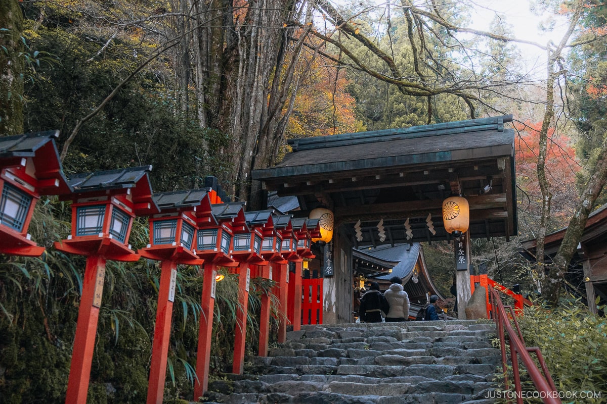 Kifune Shrine entrance staircase