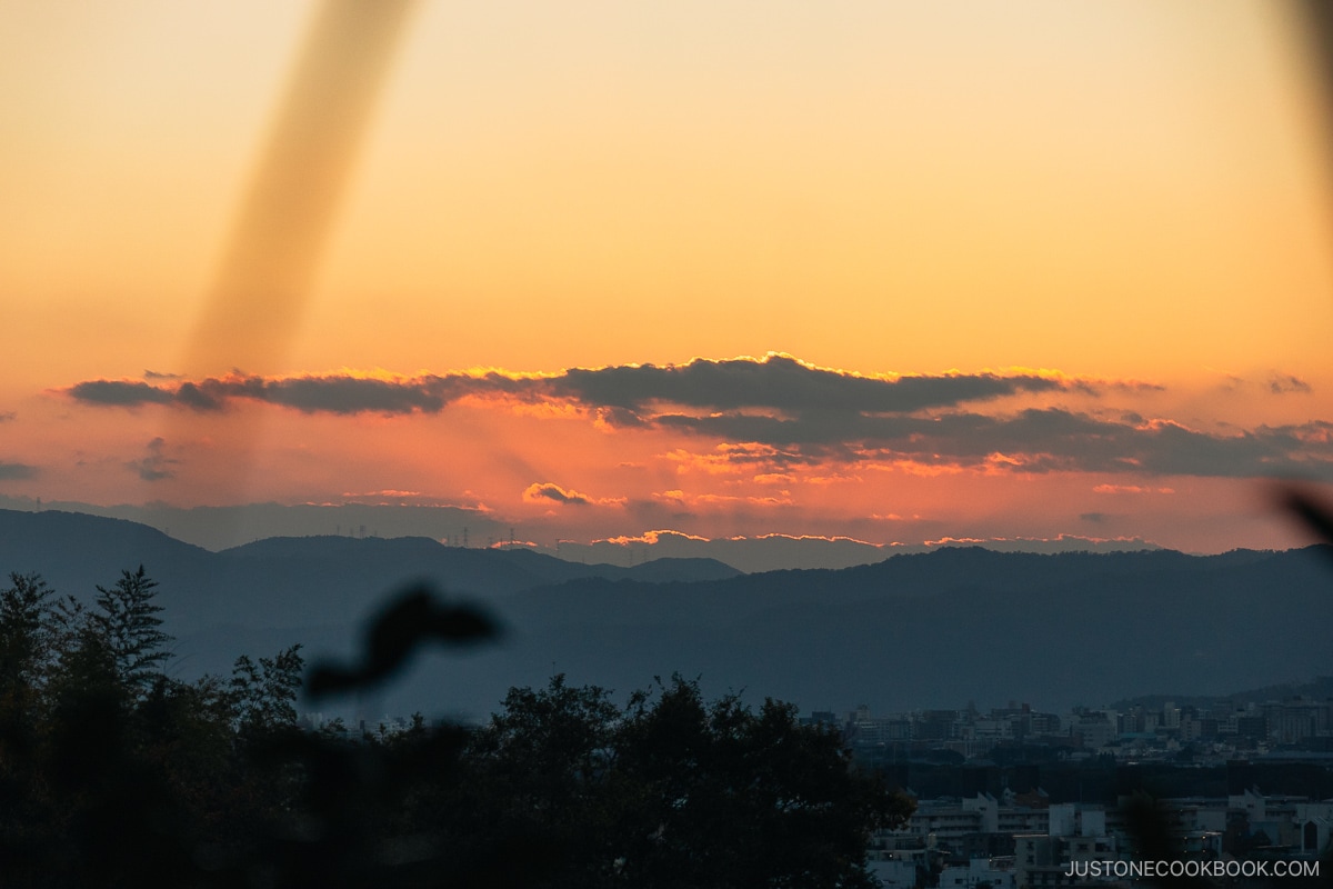 Sunset over Kyoto