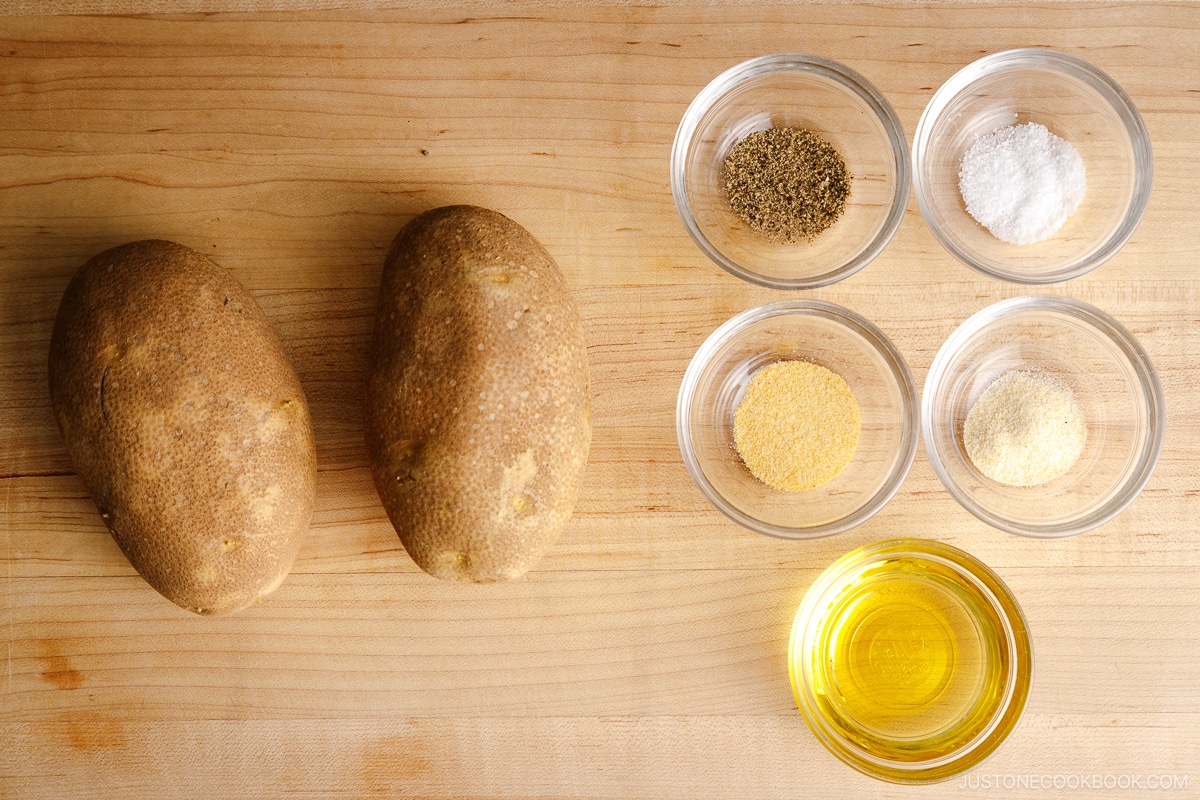 Crispy Baked Potato Wedges Ingredients