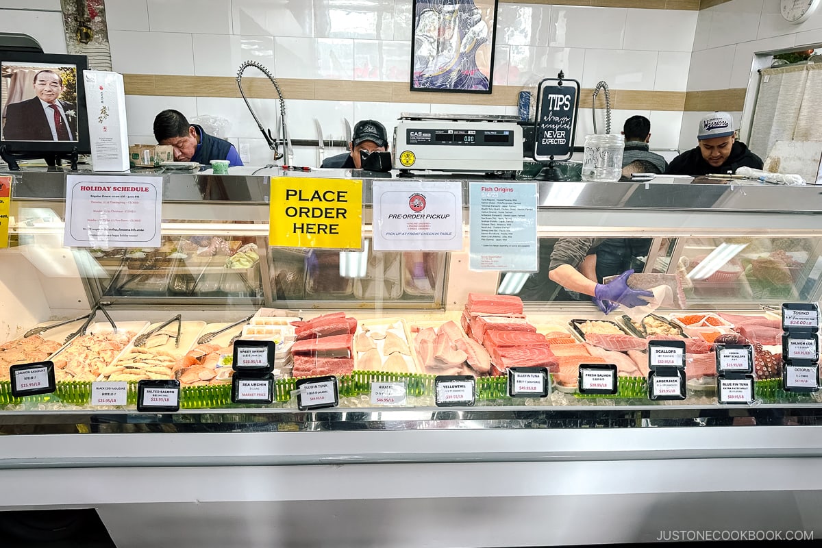 Sashimi Counter in Suruki Market