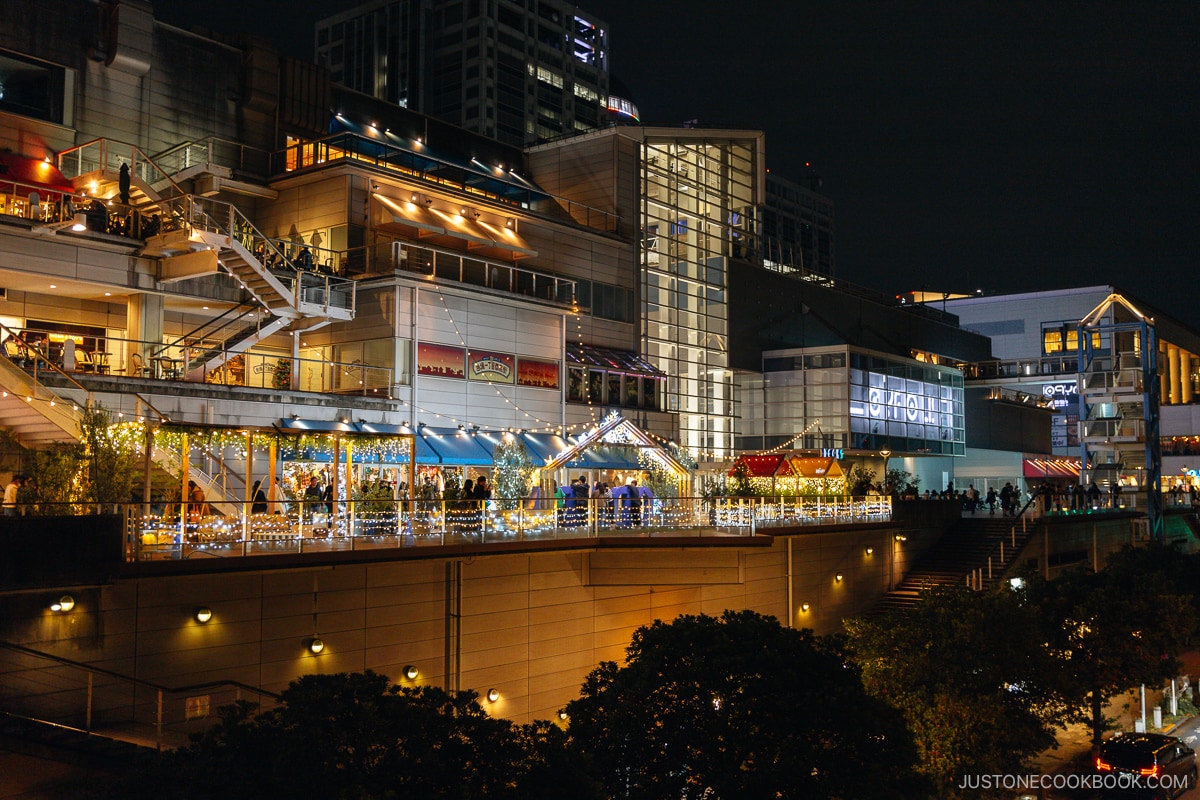 Shopping mall balcony illuminted