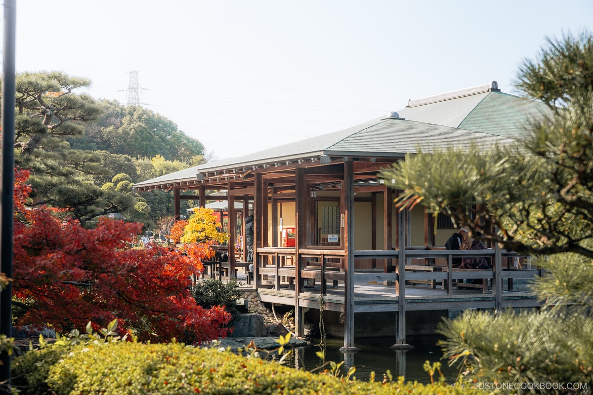 Resting area in a tea house