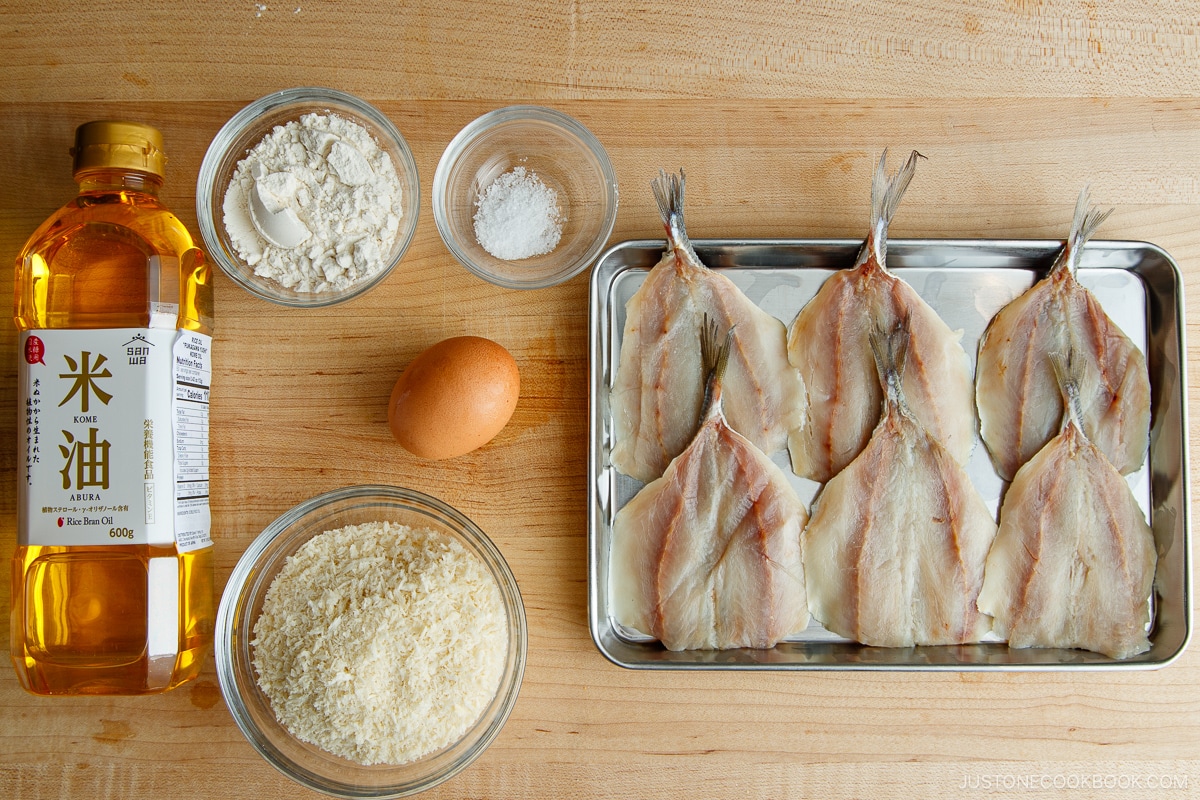 Fried Horse Mackerel (Aji Fry) Ingredients