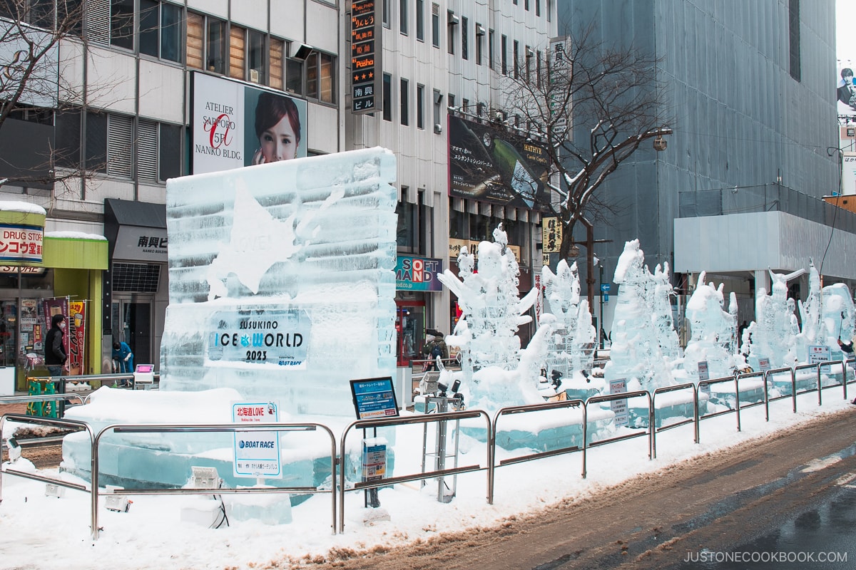 Susukino Ice World entrance at Sapporo Snow Festival