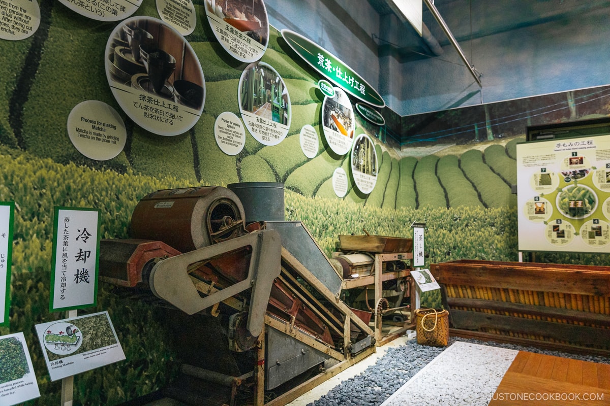 Machine used to make green tea into matcha