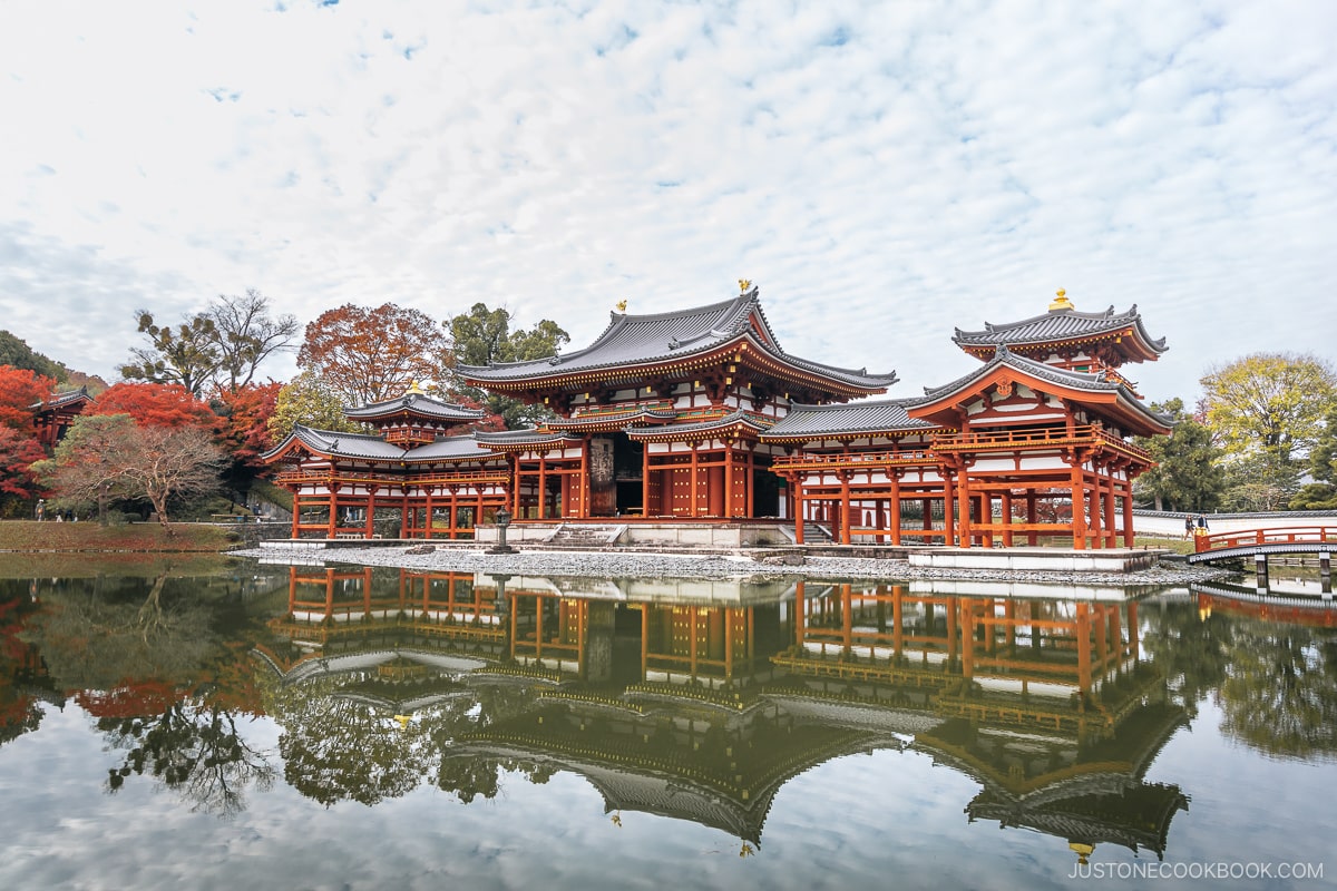 Byodo-in temple reflected in water