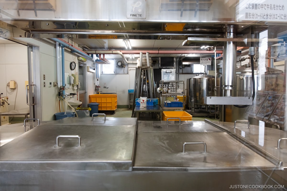 Inside the cheese factory
