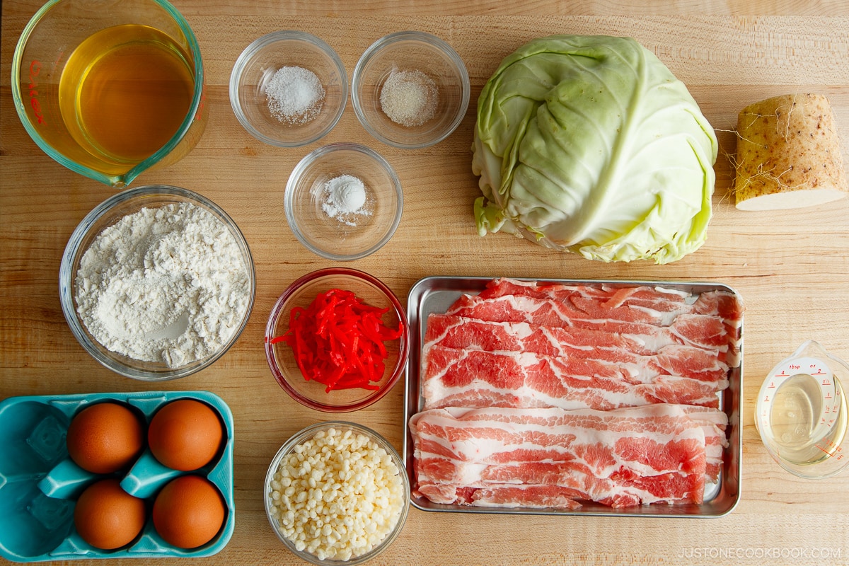 Okonomiyaki Ingredients
