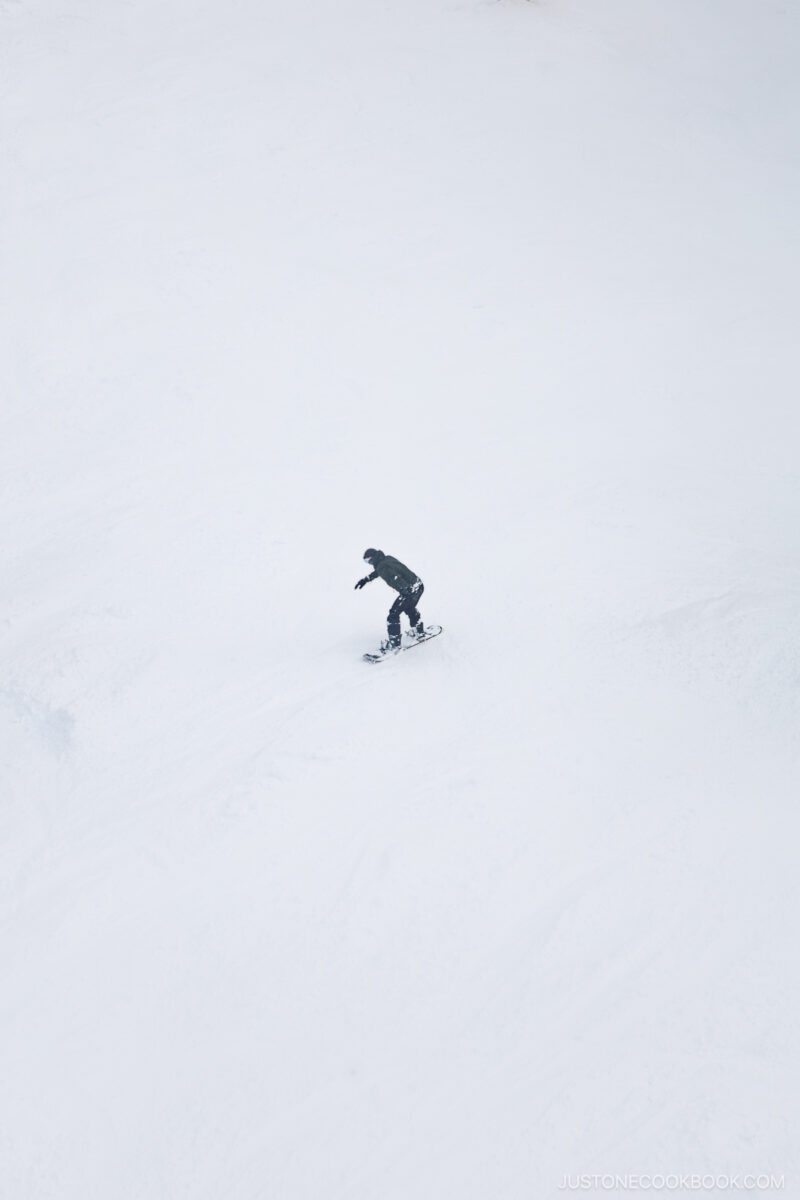Person snowboarding