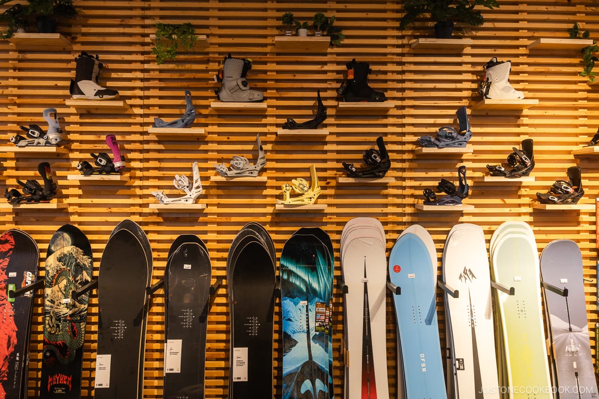 Rhythm shop in Niseko selling skiins and shoes