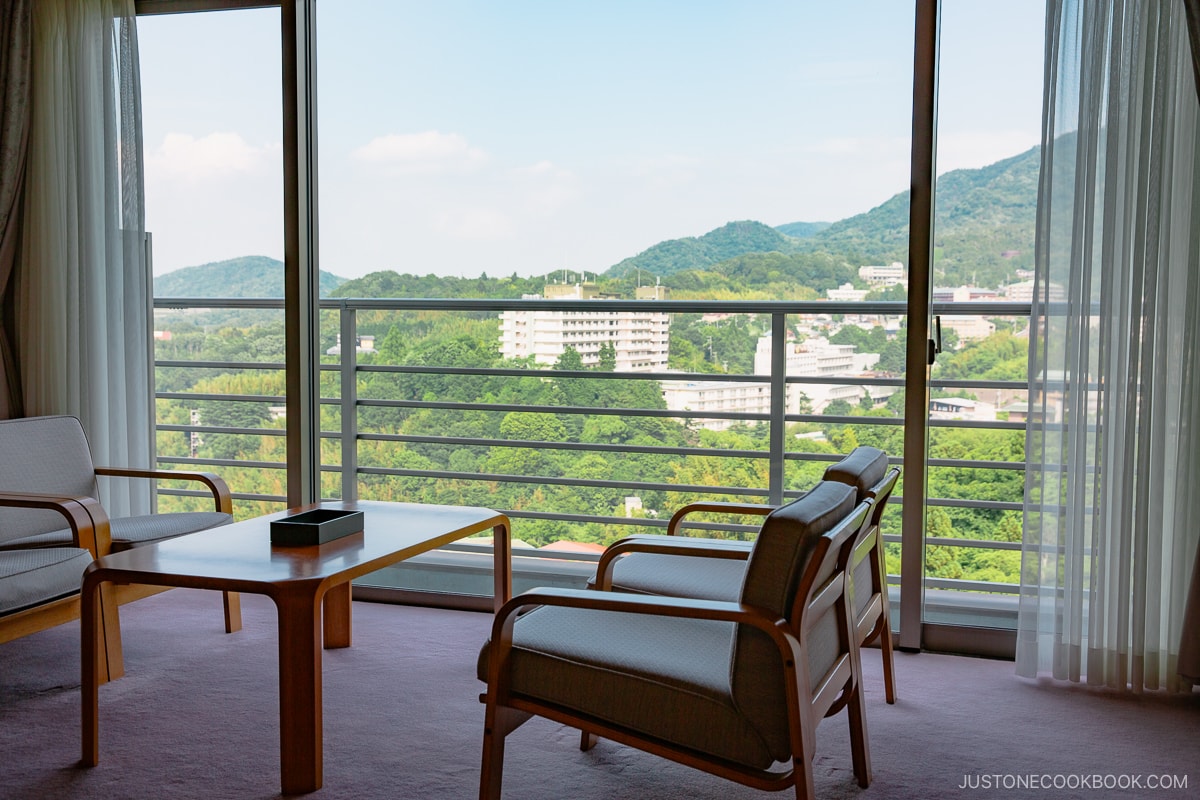 Arima Grand Hotel room view over Arima