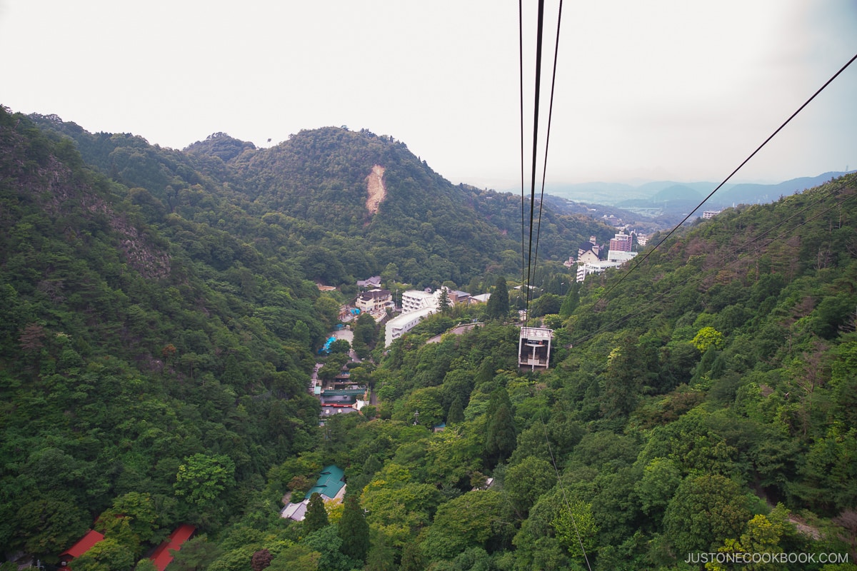 View from Mount Rokko ropeway in Arima Onsen