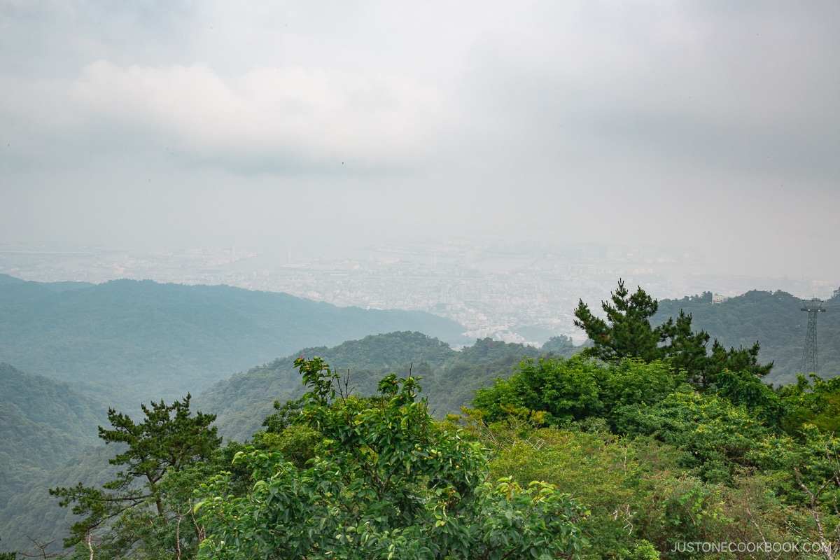 View from Mount Rokko ropeway in Arima Onsen