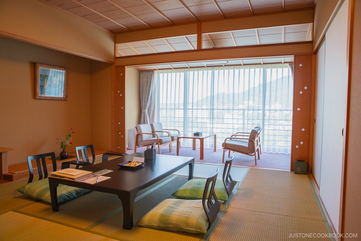 Arima Grand Hotel room lounge and seating area