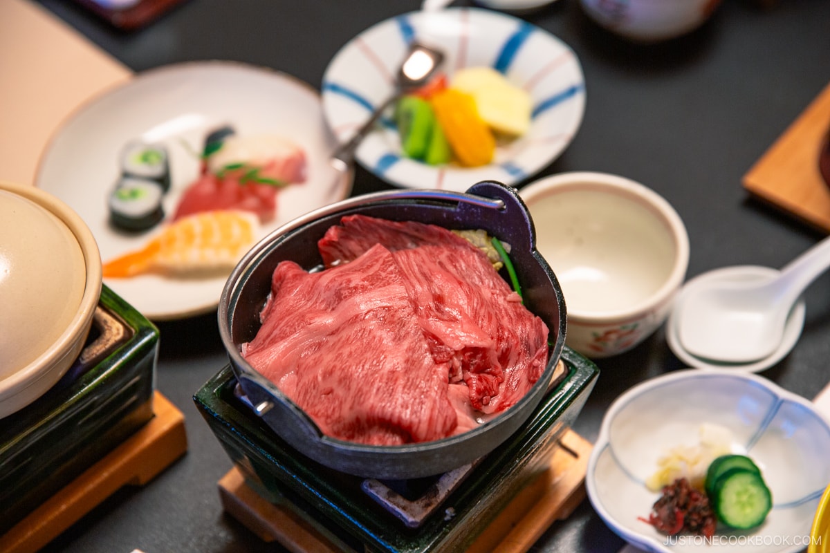 Arima Grand Hotel Kaiseki Course ужин из говядины вагю