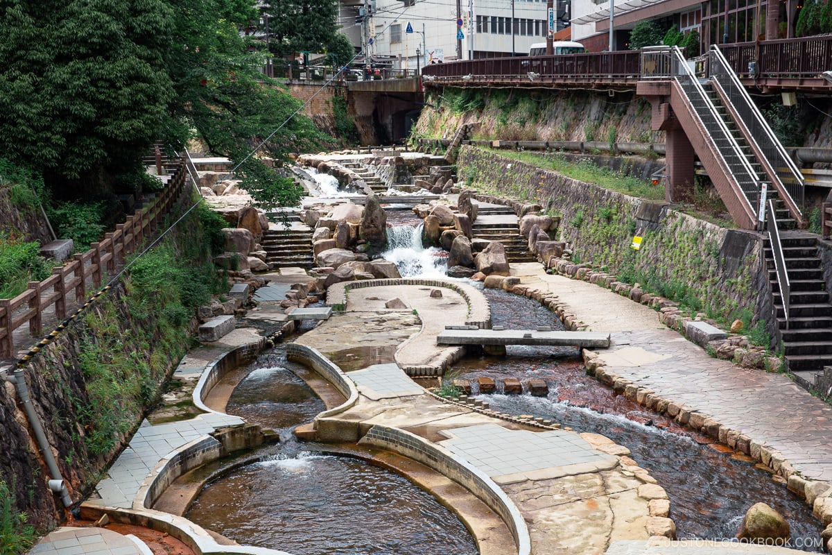 Arima River running through Arima Onsen Town