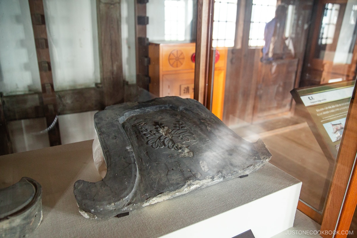 Exhibition of the stone structures used to created the castle