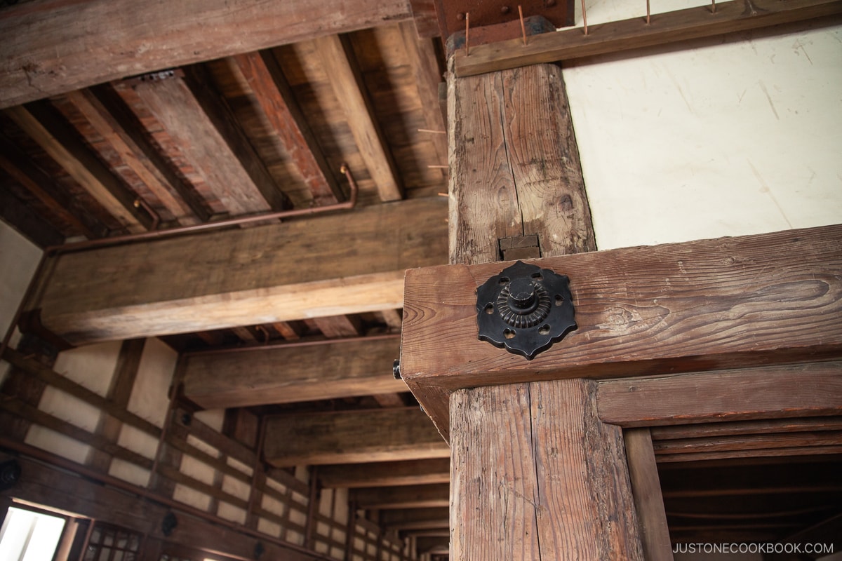 Interior structure of Himeji Castle