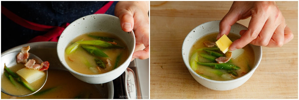 Bacon Asparagus Miso Soup 16