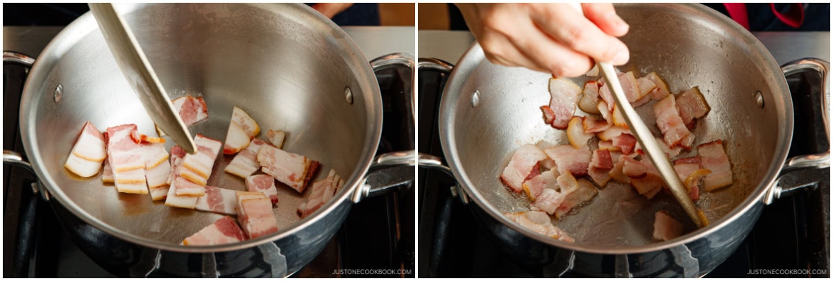 Bacon Asparagus Miso Soup 9