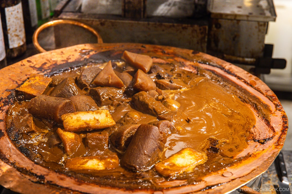 Plate of miso oden