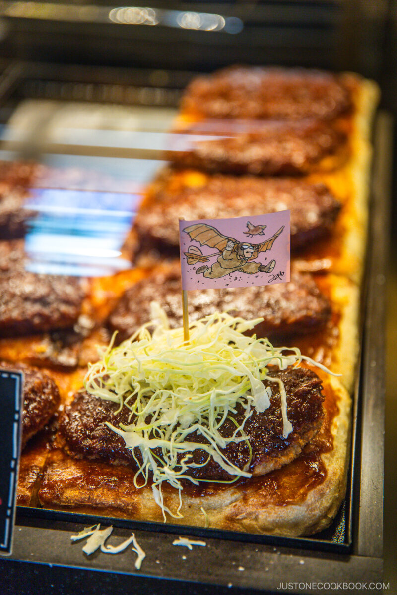 Bread with Miso Katsu and shredded cabbage