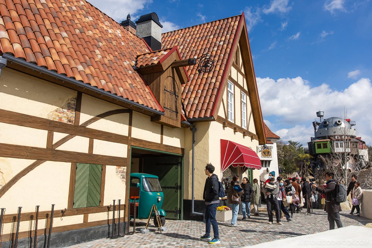 People lining up for the bakery from Kiki's Delivery Service