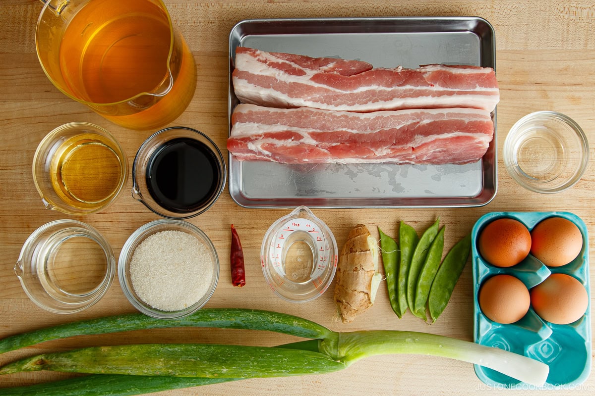 Braised Pork Belly (Kakuni) Ingredients