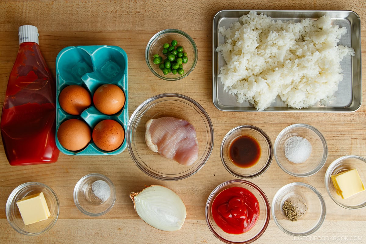 Omurice Ingredients