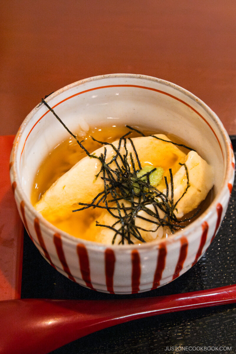 Boiled tofu in dashi broth